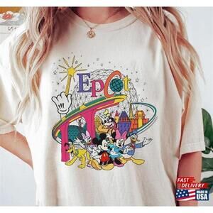 Epcot Park Mickey And Friends Disney Disneyland 2023 Tshirt Classic